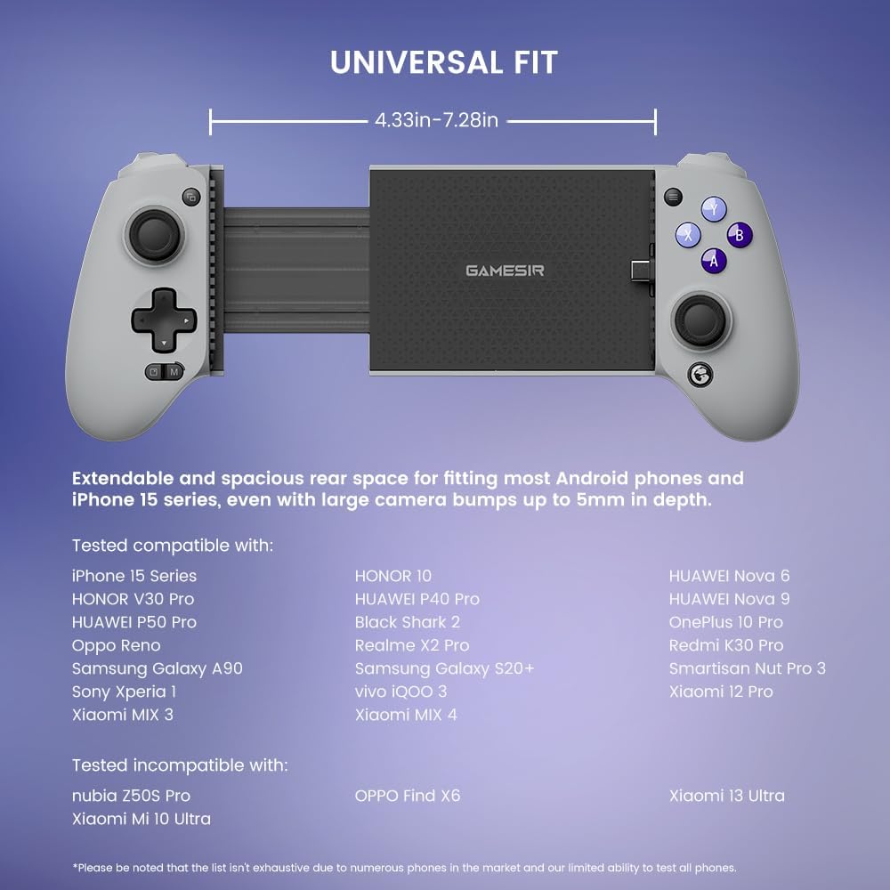 GameSir G8 Galileo Tipo-C - Controlador móvil para juegos Android y iPhone 15 Series