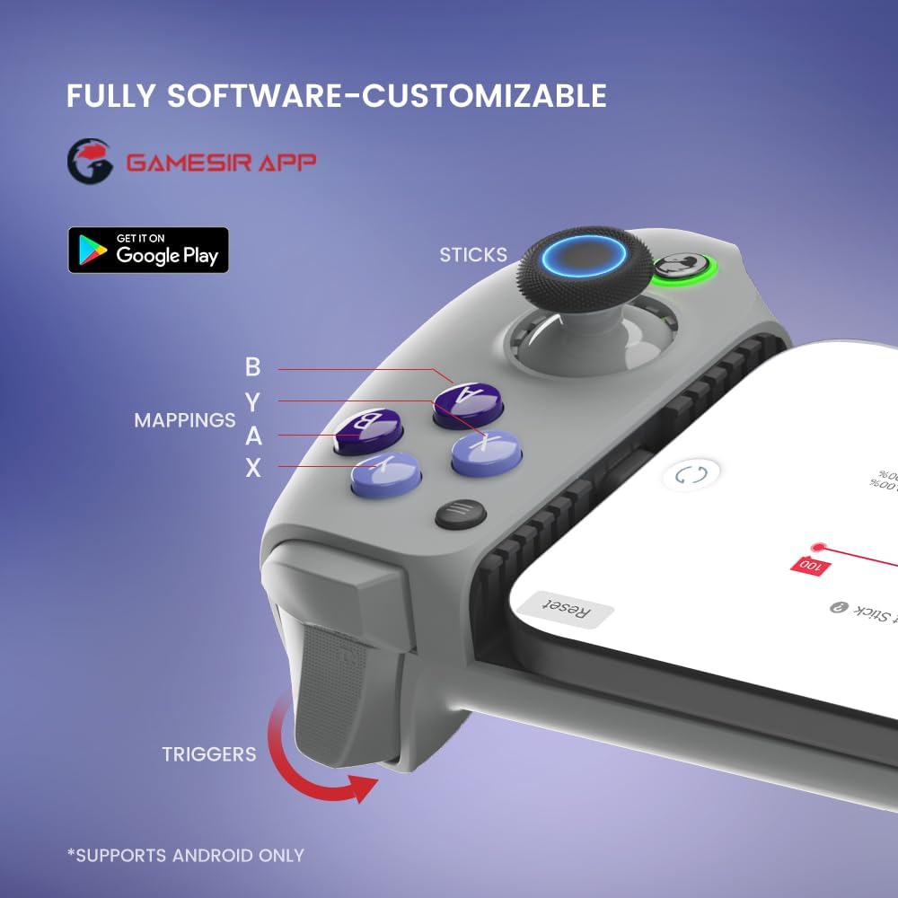GameSir G8 Galileo Tipo-C - Controlador móvil para juegos Android y iPhone 15 Series