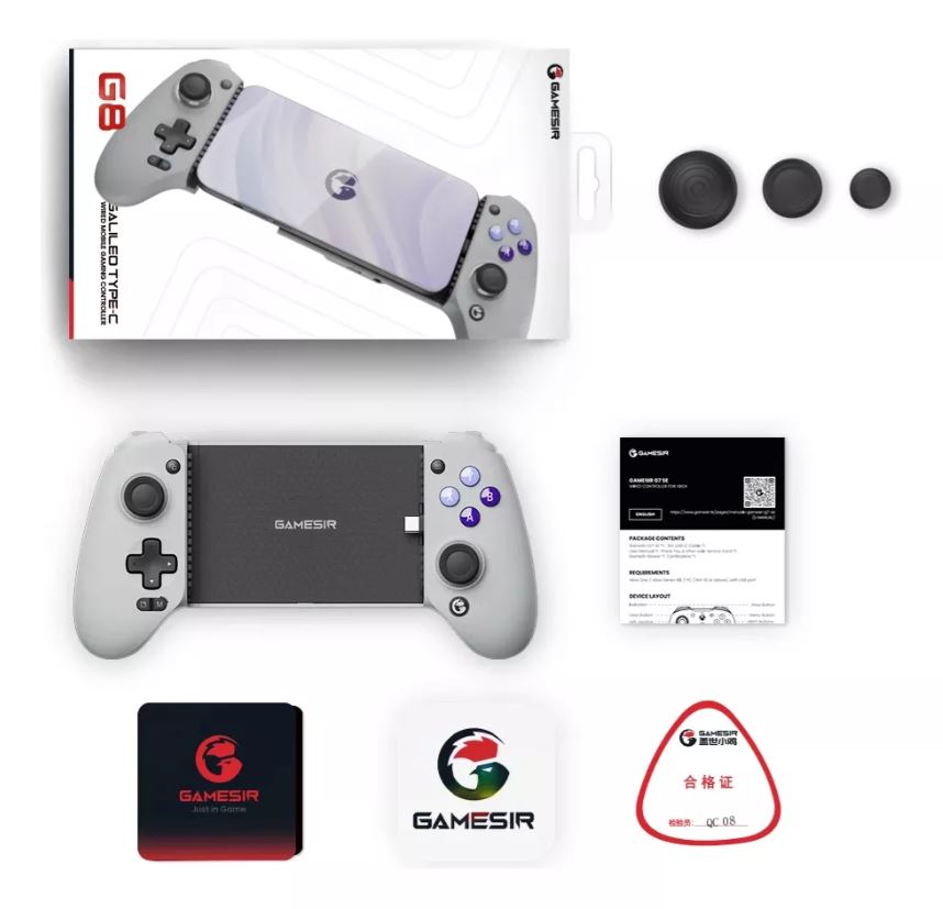 GameSir G8 Galileo Tipo-C - Controlador móvil para juegos Android y iPhone 15 Series