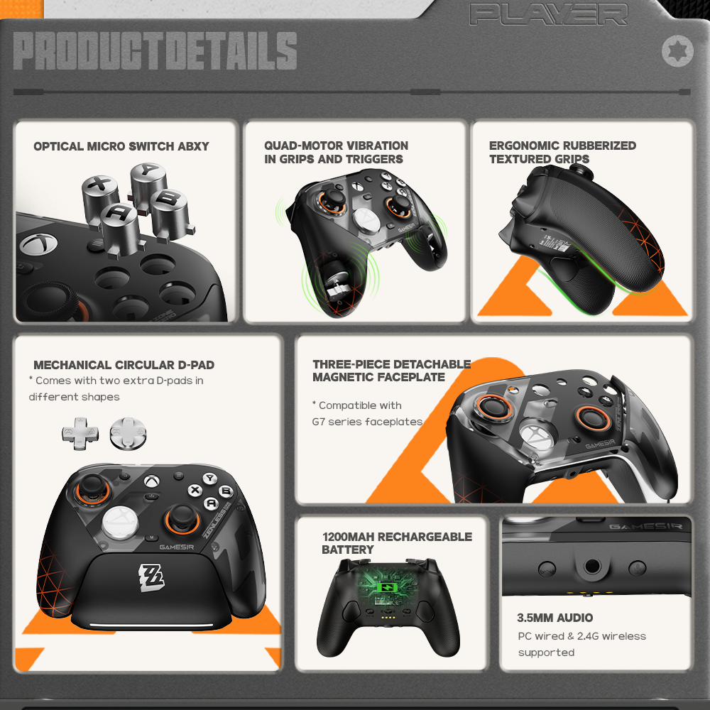 GameSir G7 Pro Mando inalámbrico con licencia oficial para Xbox Series X|S, Xbox One, PC con Windows y Android. Edición Zenless Zone Zero.