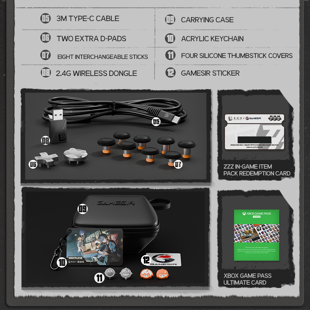 GameSir G7 Pro Mando inalámbrico con licencia oficial para Xbox Series X|S, Xbox One, PC con Windows y Android. Edición Zenless Zone Zero.